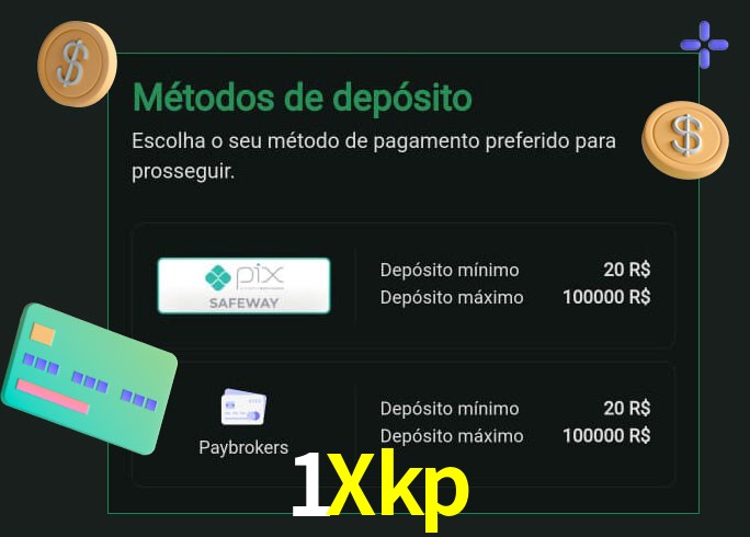 O cassino 1Xkp oferece uma grande variedade de métodos de pagamento